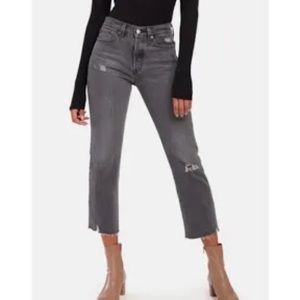 Levi’s Wedgie Straight Jeans in Washed Black, Size 25